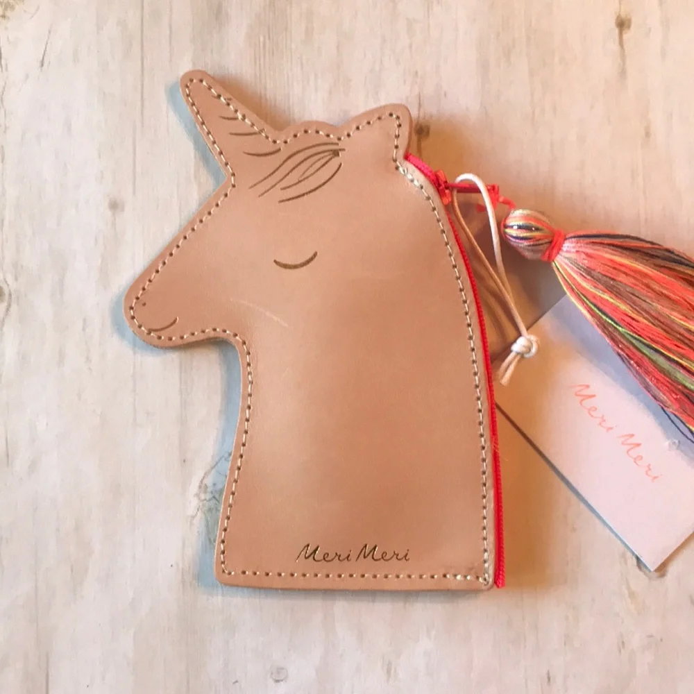 Meri Meri Leather Unicorn Purse